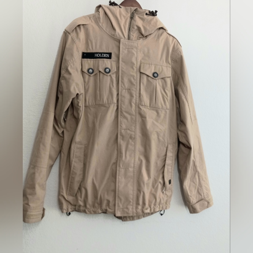 Holden Performance M Men's Cargo Ski Resort Hoodie Jacket Beige  NWOT